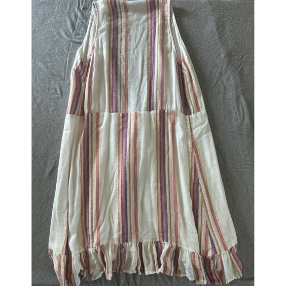 Rails Wrap Dress Women XSmall Cream Jewel Striped Madison Lightweight Sleeveless - Picture 2 of 11